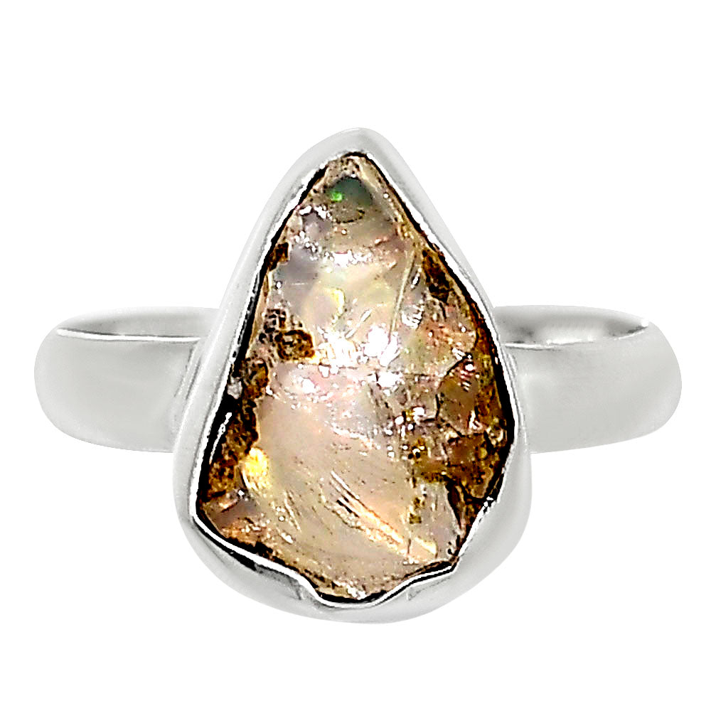 Ethiopian Opal Rough Ring size-7 R-1001 25-ER16202